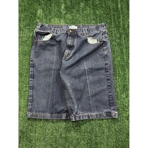 Beyond The Limit Mens Dark Wash Denim Jean Shorts Size W40